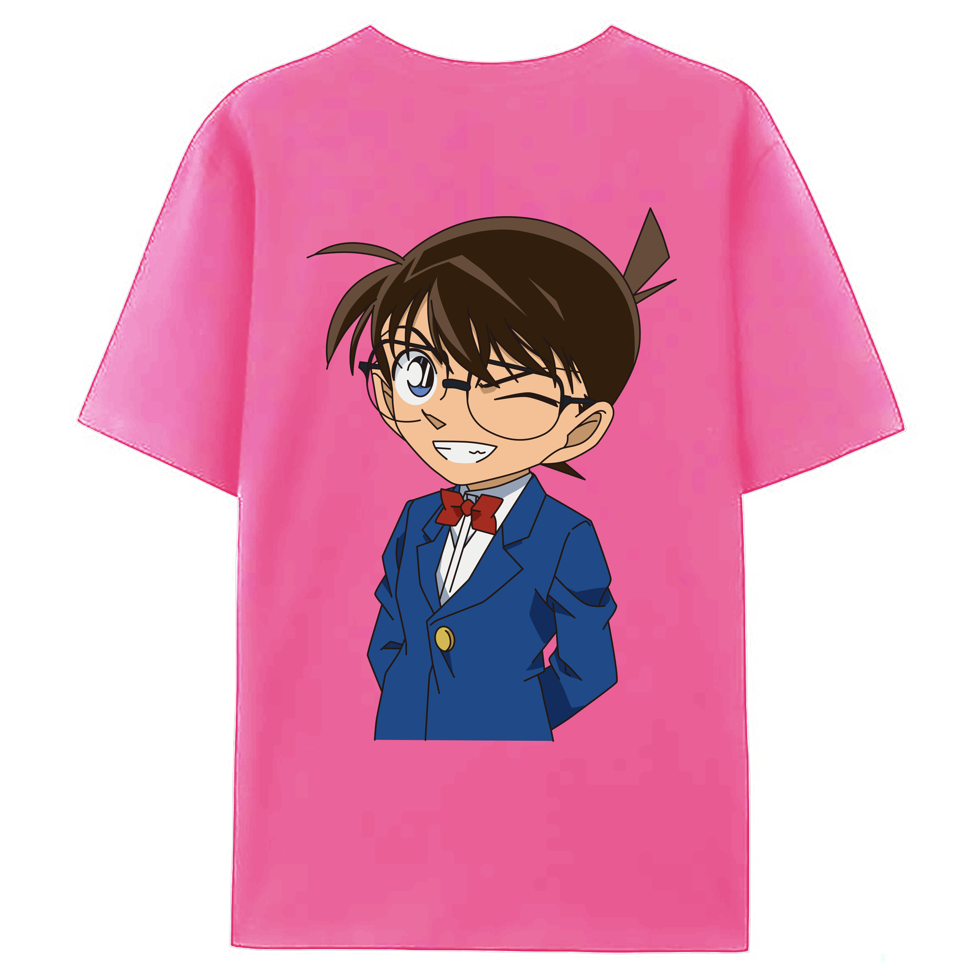 （画像用） 名探偵コナン 江戸川 コナン Detective Conan Conan Edogawa レディース半袖Tシャツ(バックプリント)